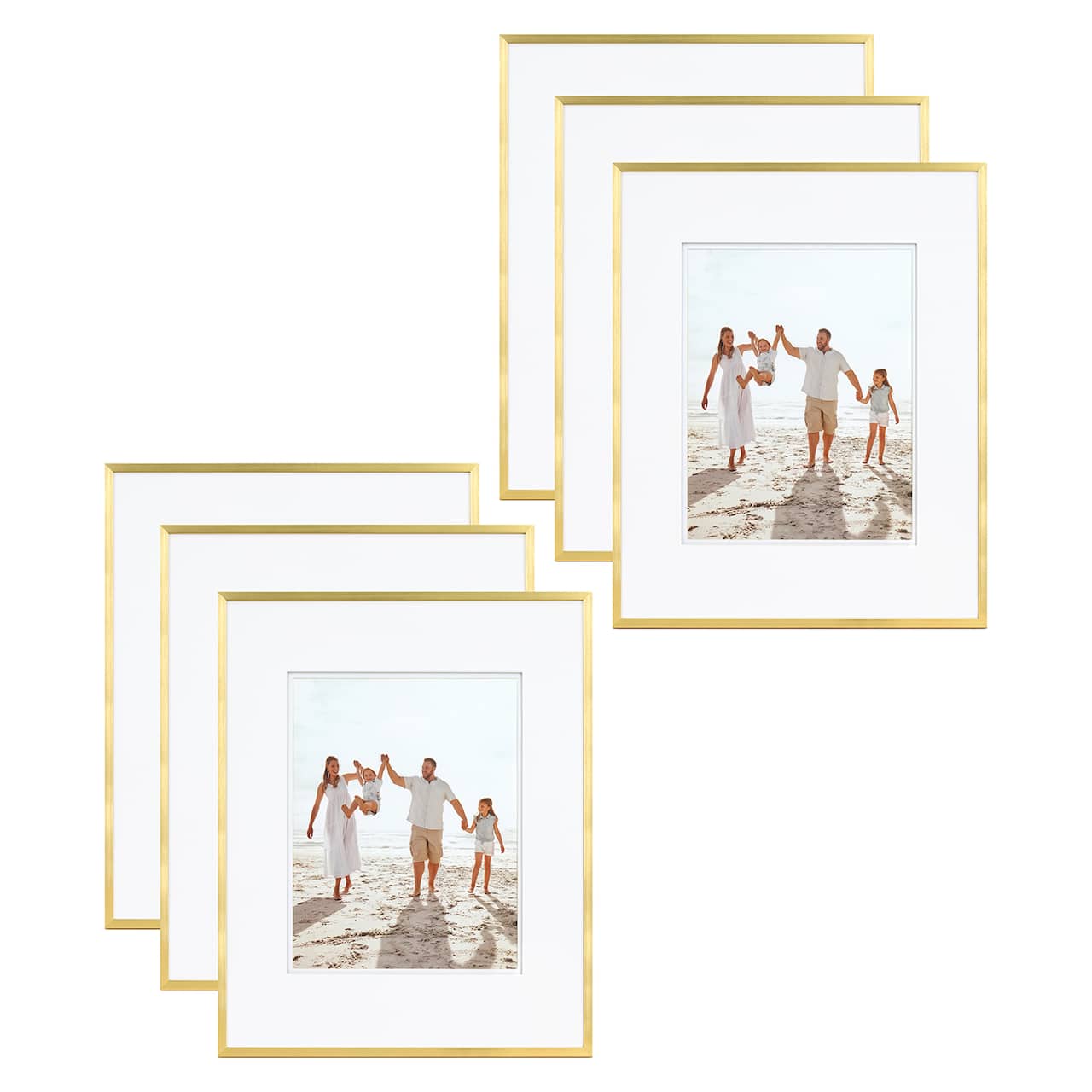 6 Pack: Gallery™ Gold Frame with Mat by Studio Décor®